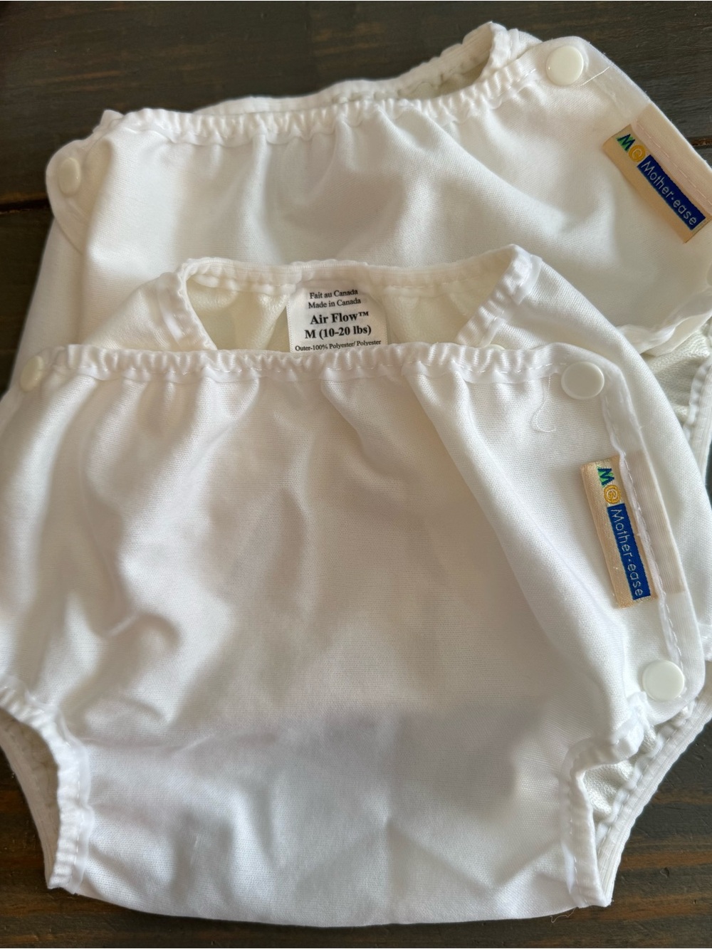 Mother-Ease Air Flow Diaper Covers SET OF 2 Size Medium